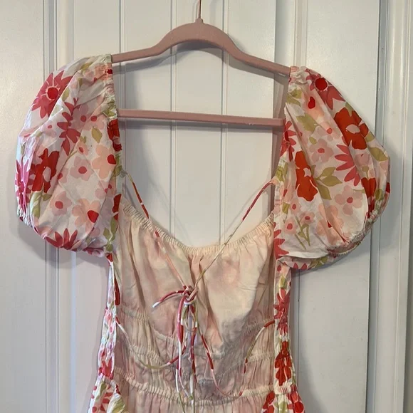 Sabo Skirt Yasmin Dress Pink Red Floral Size XL - Picture 10 of 12